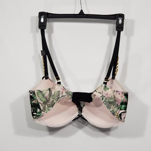 NWT Victoria's Secret PINK Bombshell Very Sexy Plunge Underwire Bra 38C Floral - Picture 2 of 5